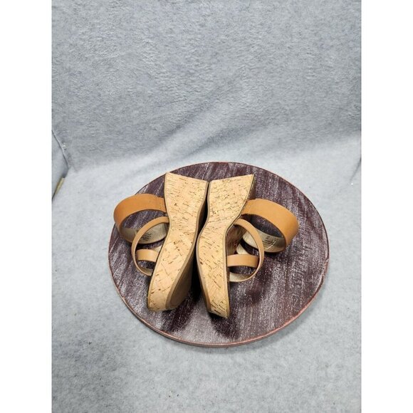 Sam Edelmam Womens Tan Leather Wedge Sandals Size 6 - Picture 12 of 13
